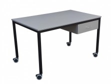 Teachers Desk With Drawer Pedestal On Castors